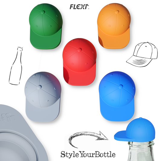 FlexiCap – Flaschenverschluss in Basecap Form, wiederverwendbar und spülmaschinengeeignet