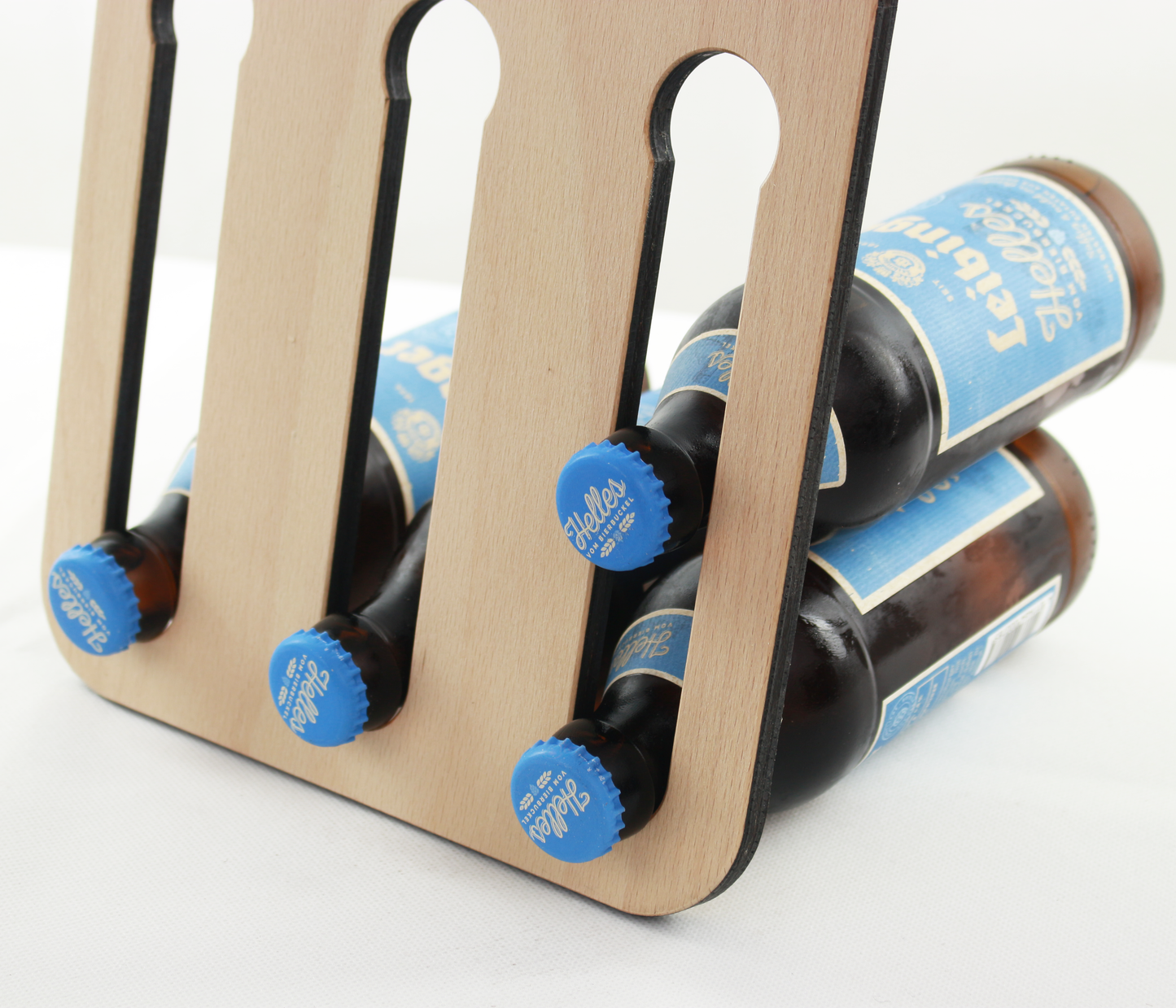 Flaschenhalter aus Holz – Stilvoller & sicherer Transport