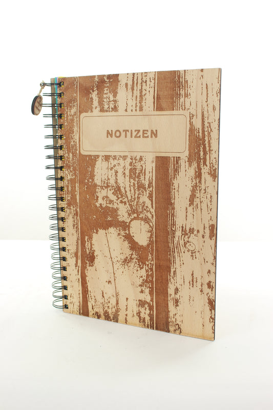 Notizbuch mit Holzcover – Natürlich, elegant & individuell