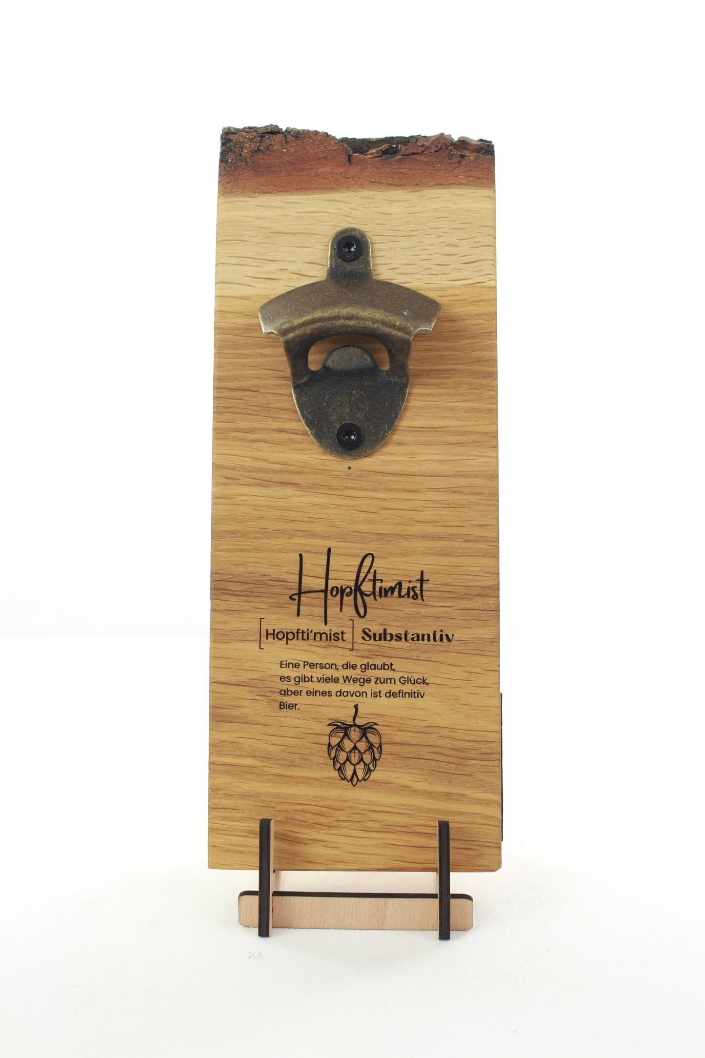 Wand-Flaschenöffner mit Magnet Eiche