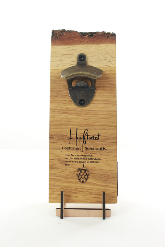 Wand-Flaschenöffner mit Magnet Eiche
