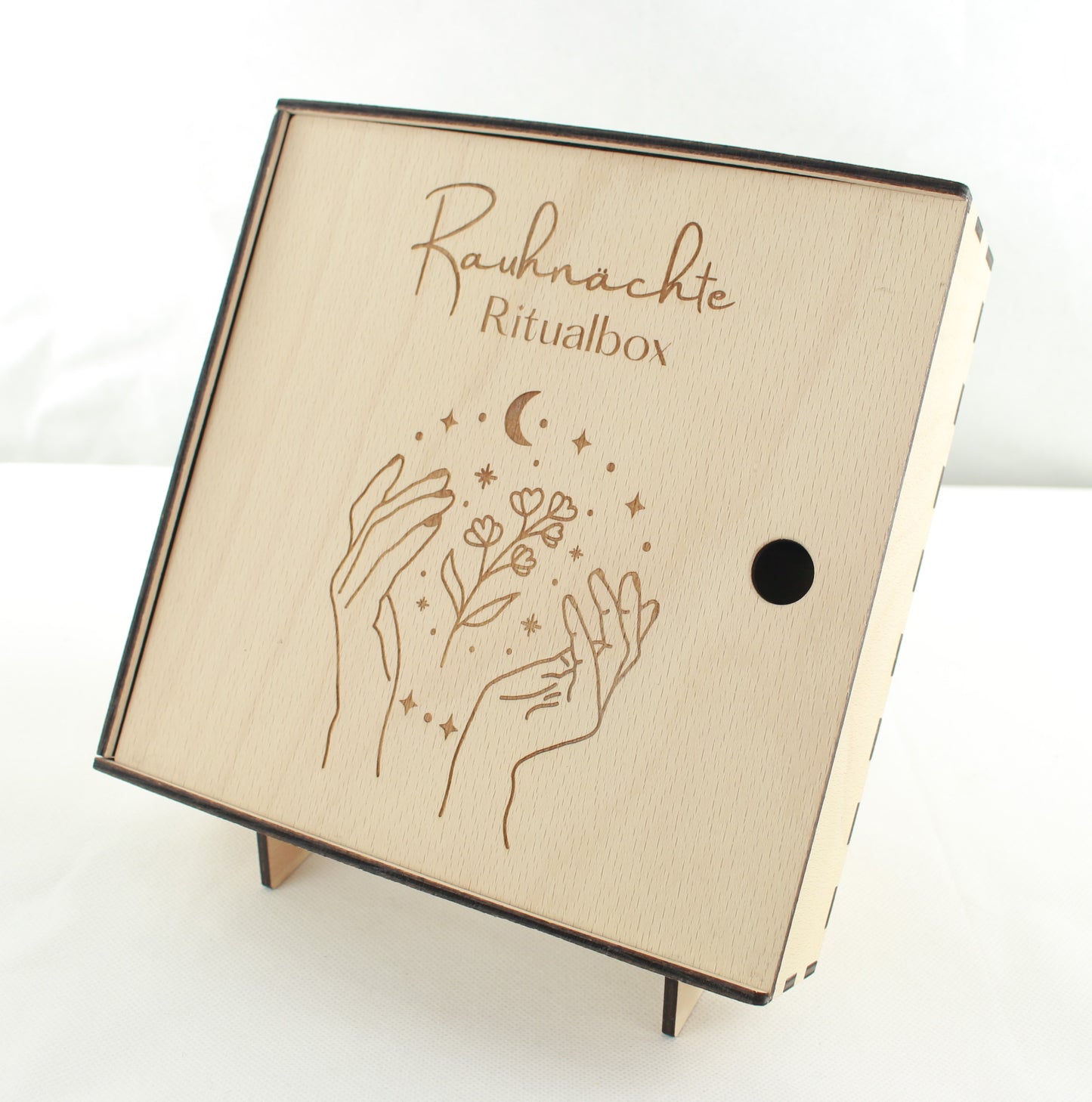 Ritualbox aus Buche für Räucherstarter und Rauhnächte