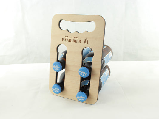 Flaschenhalter aus Buche – kleine Ausführung, handgemacht in Vorarlberg