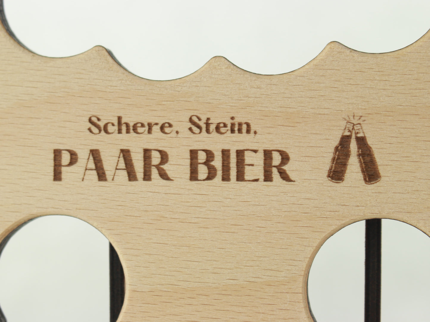 Flaschenhalter aus Buche – kleine Ausführung, handgemacht in Vorarlberg