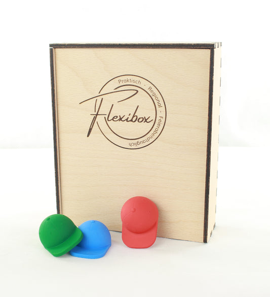 Flexibox mit 5 FlexiCaps und Flaschenöffner aus Österreich