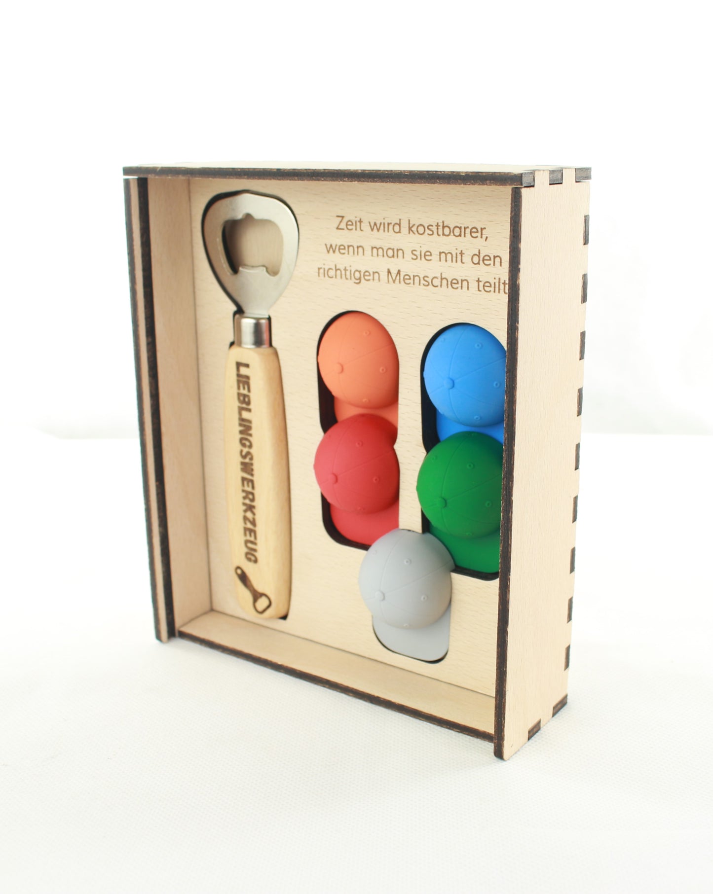 Flexibox mit 5 FlexiCaps und Flaschenöffner aus Österreich