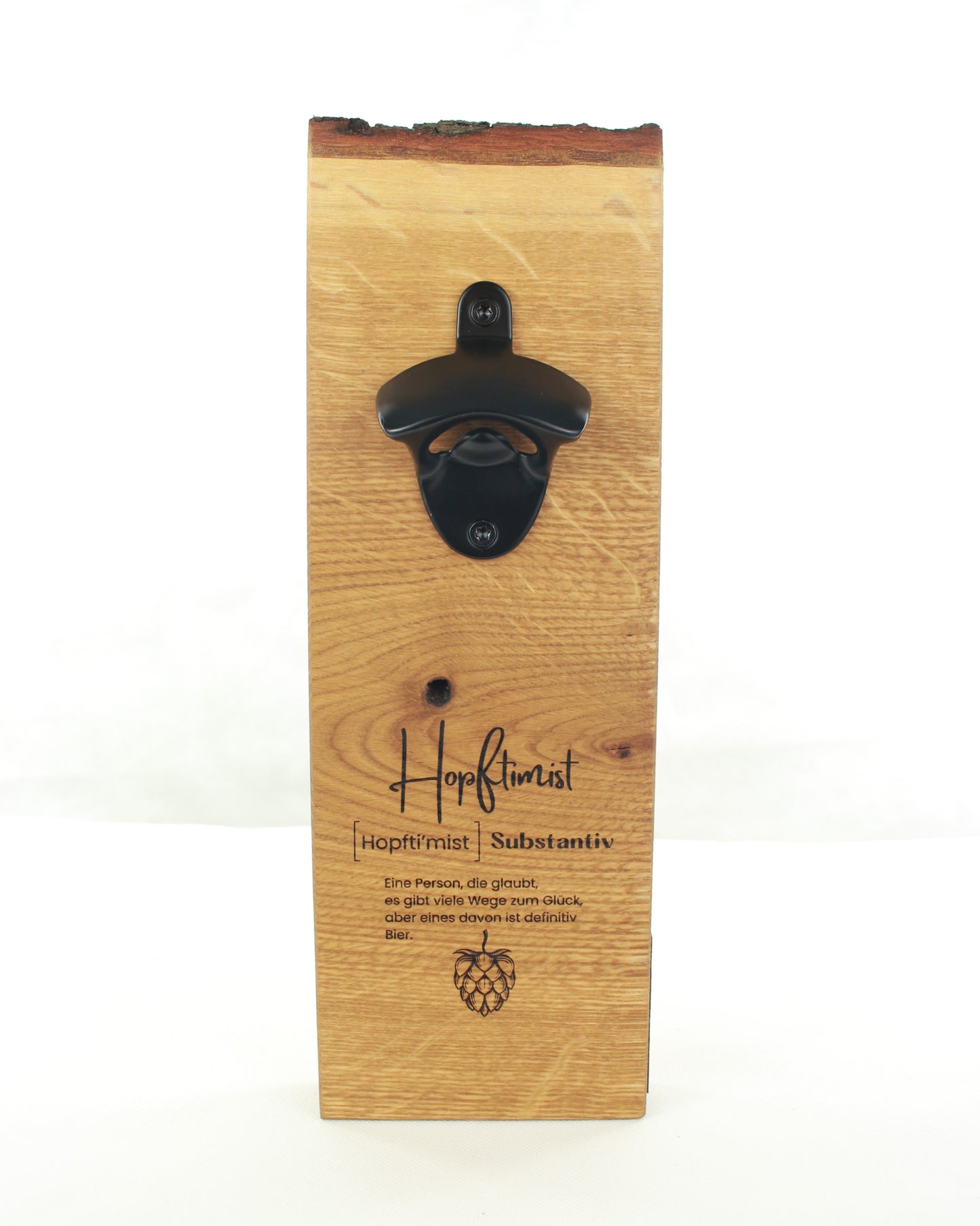 Wand Flaschenöffner aus Massivholz mit Magnet, handgefertigt in Vorarlberg